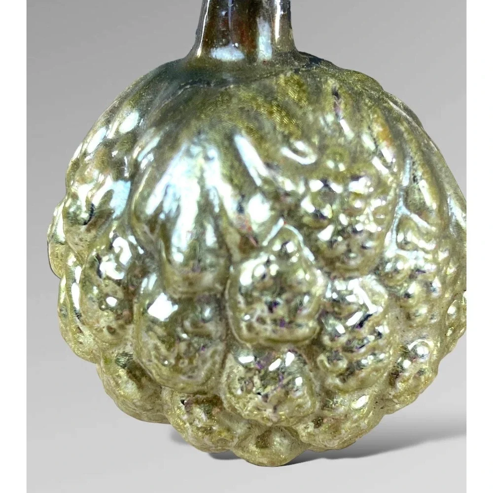 Vintage Mercury Glass Walnut‎ Christmas Ornament Classic!